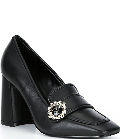 KARL LAGERFELD PARIS Savannah Leather Loafer Pumps