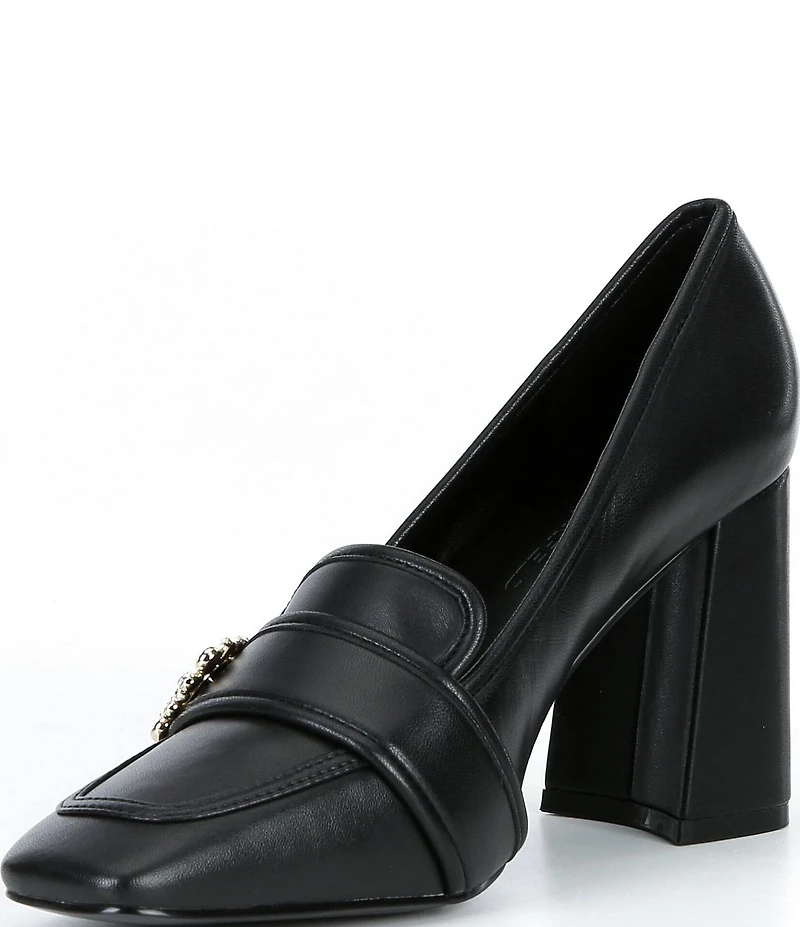 KARL LAGERFELD PARIS Savannah Leather Loafer Pumps