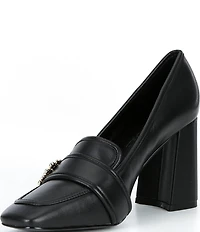 KARL LAGERFELD PARIS Savannah Leather Loafer Pumps