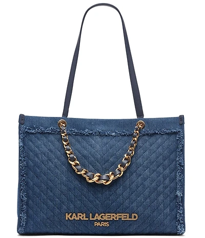KARL LAGERFELD PARIS Savoie Denim Tote Bag
