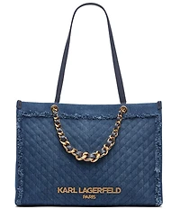 KARL LAGERFELD PARIS Savoie Denim Tote Bag