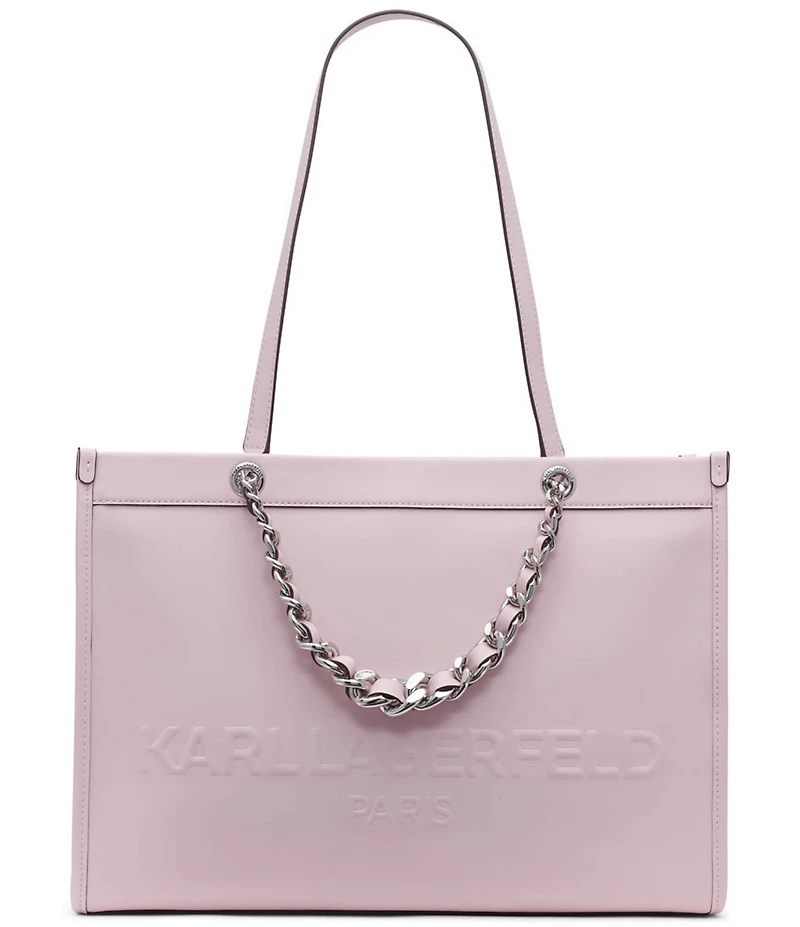KARL LAGERFELD PARIS Savoie Logo Chain Strap Tote