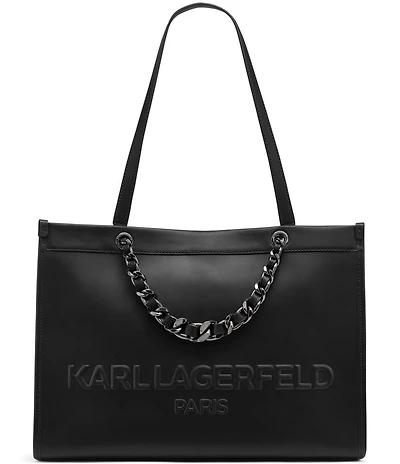 KARL LAGERFELD PARIS Savoie Logo Chain Strap Tote
