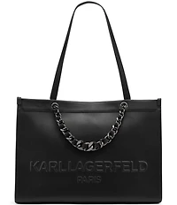 KARL LAGERFELD PARIS Savoie Logo Chain Strap Tote