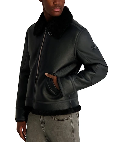 Karl Lagerfeld Paris Sherpa Collared Jacket