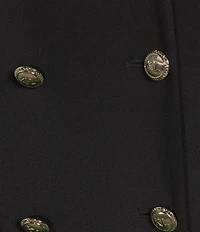 KARL LAGERFELD PARIS Short Sleeve Double Breasted Blazer Short Dress