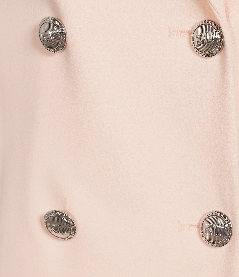 KARL LAGERFELD PARIS Short Sleeve Double Breasted Blazer Short Dress