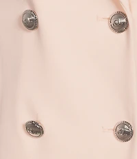 KARL LAGERFELD PARIS Short Sleeve Double Breasted Blazer Short Dress
