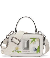 KARL LAGERFELD PARIS Simone Floral Embroidered Top Handle Crossbody Bag