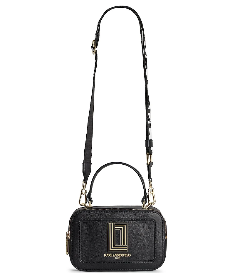 KARL LAGERFELD PARIS Simone Leather Top Handle Satchel Bag