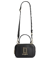 KARL LAGERFELD PARIS Simone Leather Top Handle Satchel Bag