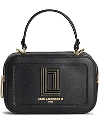 KARL LAGERFELD PARIS Simone Leather Top Handle Satchel Bag