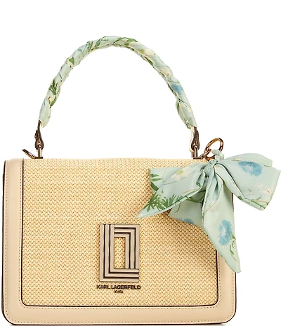 KARL LAGERFELD PARIS Simone Satchel Top Handle Bag