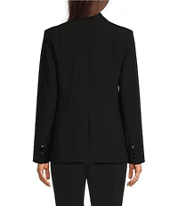 KARL LAGERFELD PARIS Single Button Notch Lapel Long Sleeve Blazer
