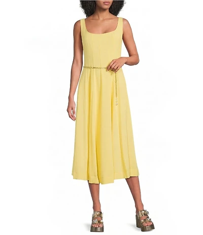 KARL LAGERFELD PARIS Sleeveless Midi Dress