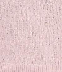 KARL LAGERFELD PARIS Solid Ribbed Knit Crew Neck Short Sleeve Sweater Top