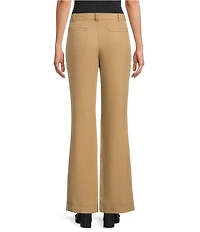 KARL LAGERFELD PARIS Solid Suiting Flare Leg Full Length Pants