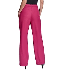 KARL LAGERFELD PARIS Solid Suiting Wide Leg Full Length Pants