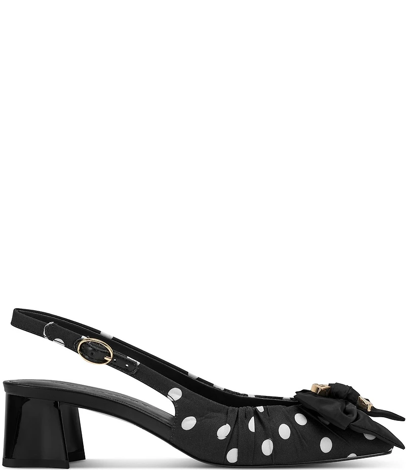 KARL LAGERFELD PARIS Sprouse Polka Dot Bow Slingback Sandals