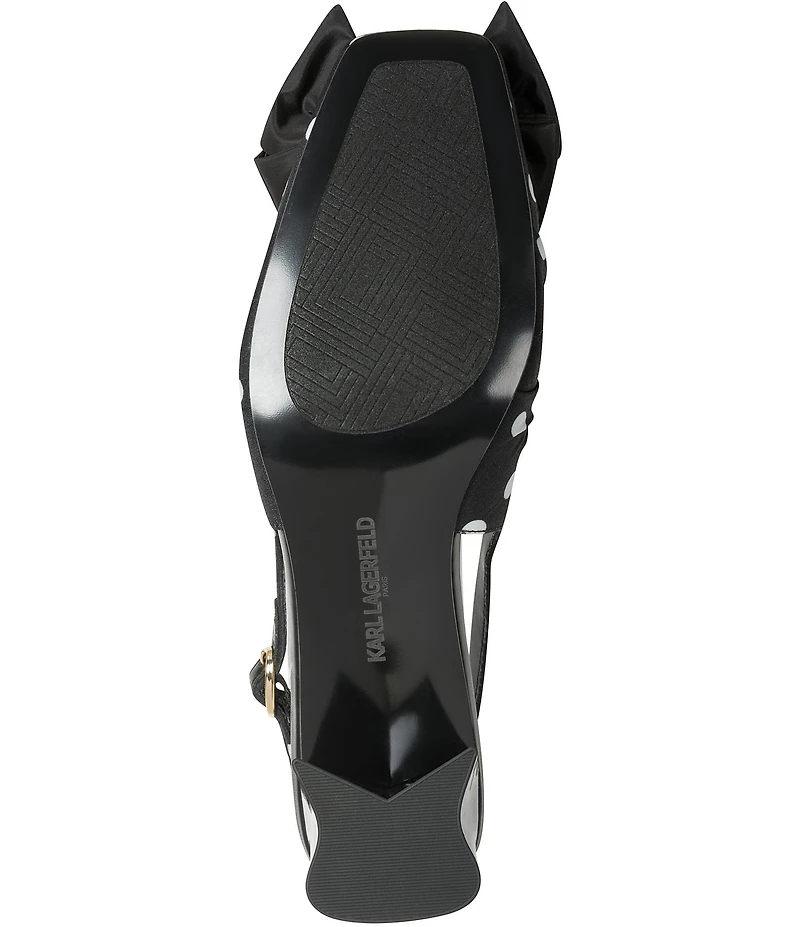 KARL LAGERFELD PARIS Sprouse Polka Dot Bow Slingback Sandals