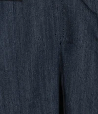 KARL LAGERFELD PARIS Square Neck Belted Stretch Twill Midi Dress