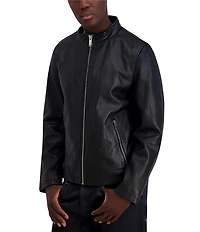 KARL LAGERFELD PARIS Stand Leather Jacket