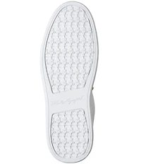 KARL LAGERFELD PARIS Stazie Leather Pearl Studded Lace Up Sneakers