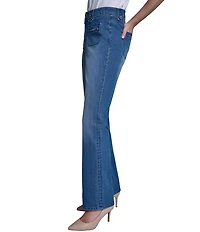 KARL LAGERFELD PARIS Stretch Denim Straight Leg Full Length Jeans