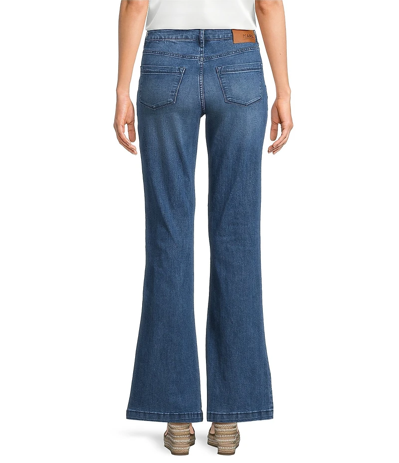 KARL LAGERFELD PARIS Stretch Denim Straight Leg Sailor Jeans