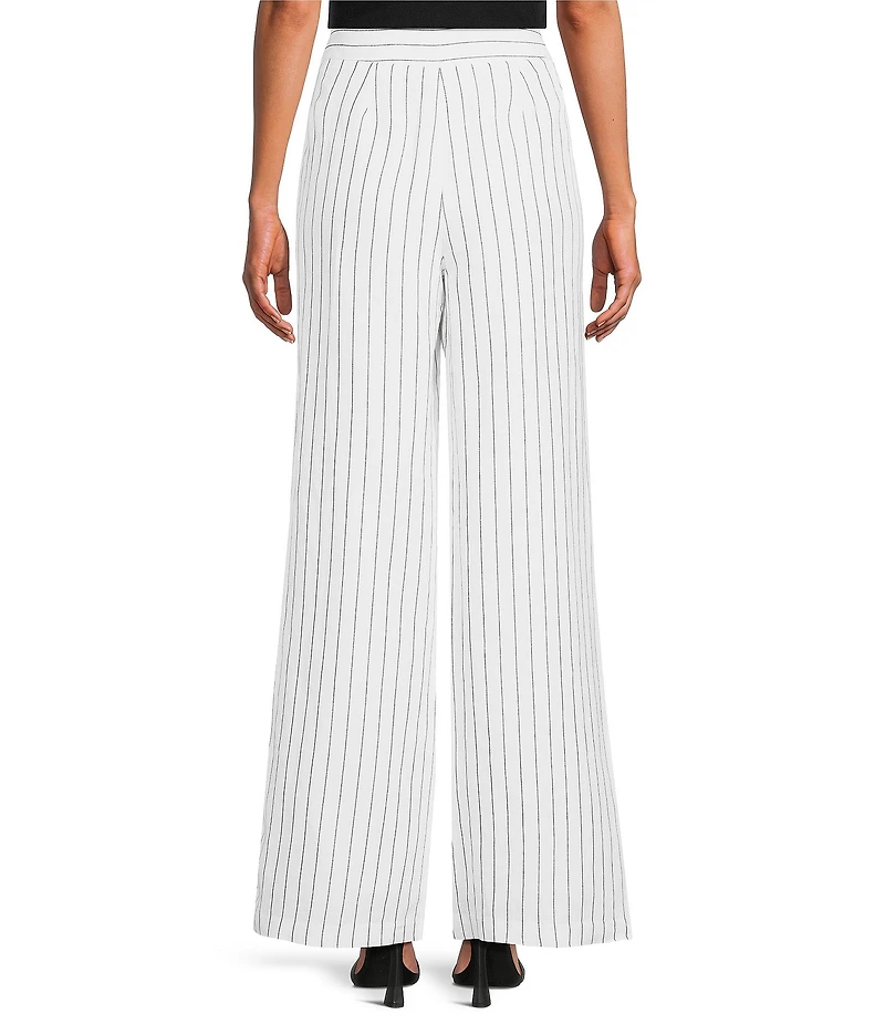 KARL LAGERFELD PARIS Stripe Wide Leg Full Length Sailor Pants