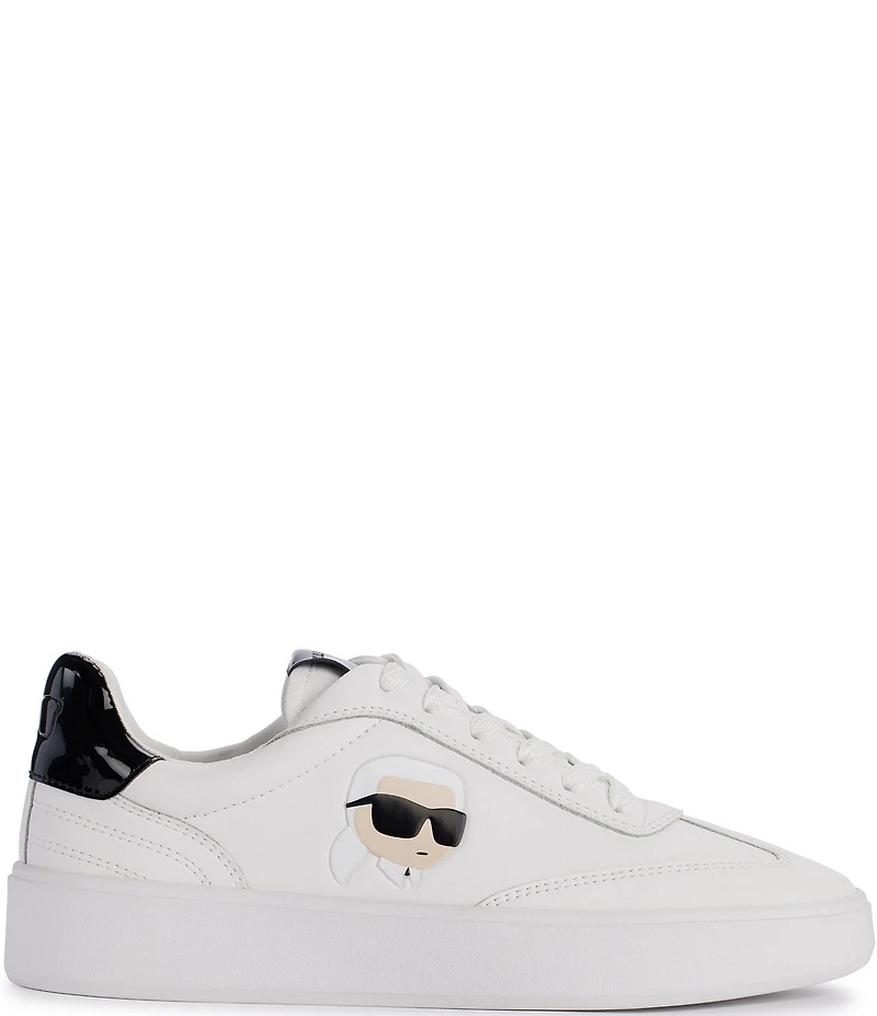 KARL LAGERFELD PARIS Sumava Leather Lace-Up Sneakers