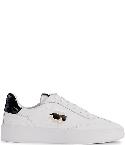 KARL LAGERFELD PARIS Sumava Leather Lace-Up Sneakers