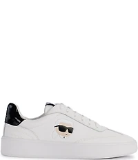 KARL LAGERFELD PARIS Sumava Leather Lace-Up Sneakers