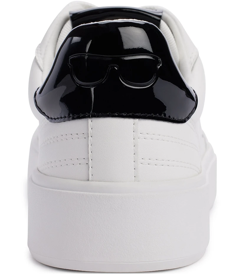 KARL LAGERFELD PARIS Sumava Leather Lace-Up Sneakers