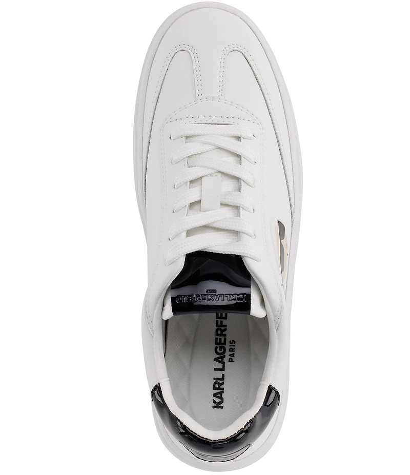 KARL LAGERFELD PARIS Sumava Leather Lace-Up Sneakers