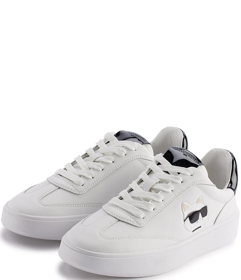 KARL LAGERFELD PARIS Sumava Leather Lace-Up Sneakers