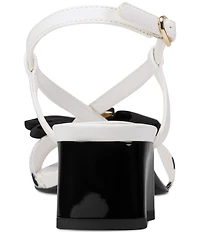 KARL LAGERFELD PARIS Suttyn Polka Dot Bow Slingback Dress Sandals