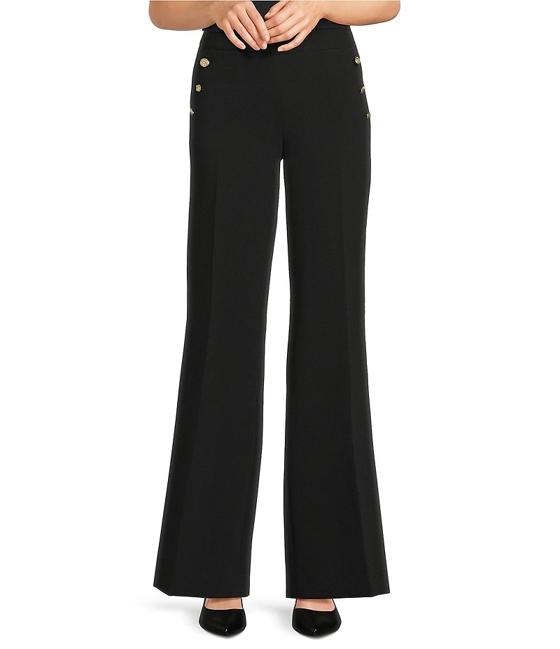 KARL LAGERFELD PARIS Textured Crepe Sailor Pants