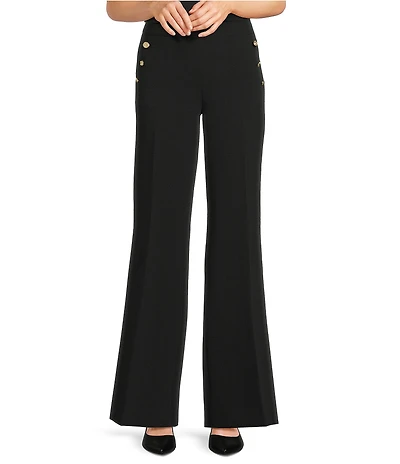 KARL LAGERFELD PARIS Textured Crepe Sailor Pants