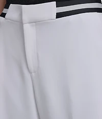 KARL LAGERFELD PARIS Textured Crepe Straight Leg Pants