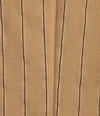 KARL LAGERFELD PARIS Textured Stripe Notch Collar 3/4 Ruched Sleeve Coordinating Jacket