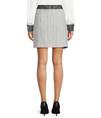 KARL LAGERFELD PARIS Tweed A-Line Mini Skirt