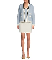 KARL LAGERFELD PARIS Tweed A-Line Skirt
