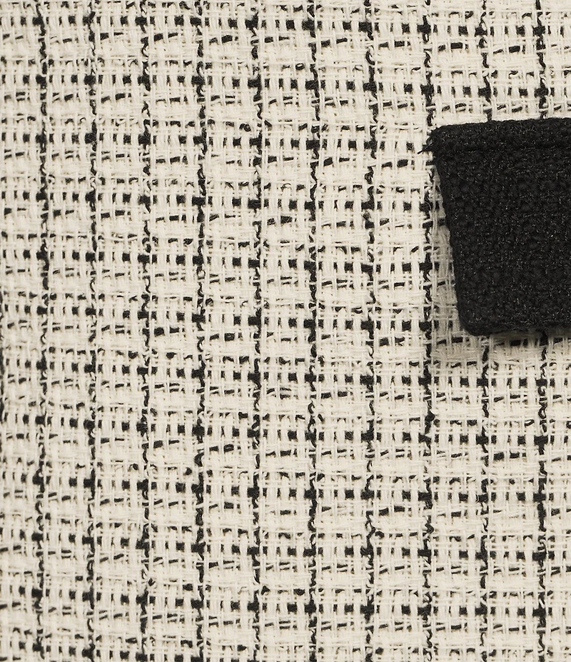 KARL LAGERFELD PARIS Tweed Framed A-Line Skirt