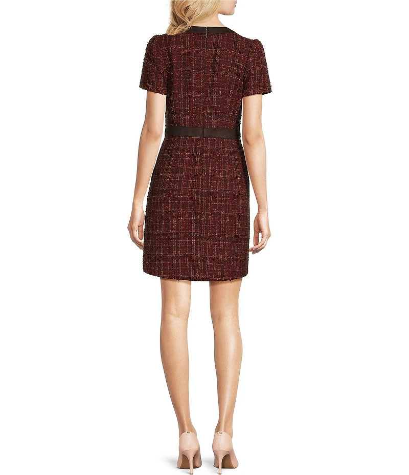 Karl Lagerfeld Paris Tweed Sheath Dress
