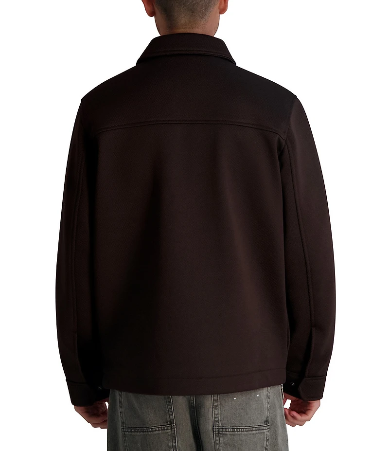 KARL LAGERFELD PARIS Twill Collared Shirt Jacket