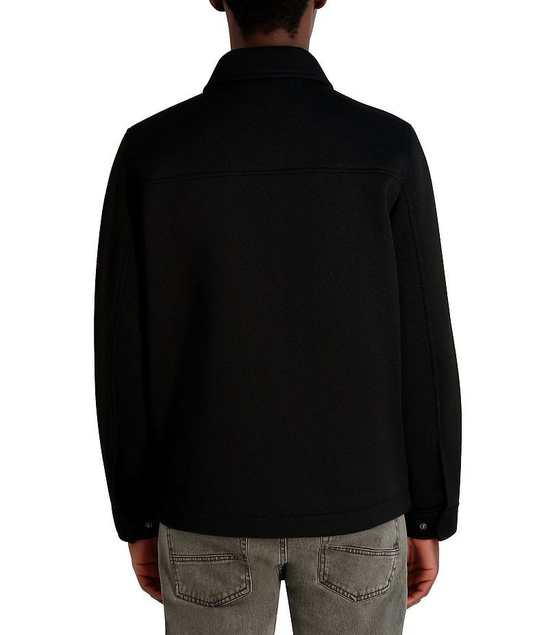KARL LAGERFELD PARIS Twill Collared Shirt Jacket