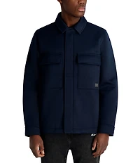 KARL LAGERFELD PARIS Twill Collared Shirt Jacket