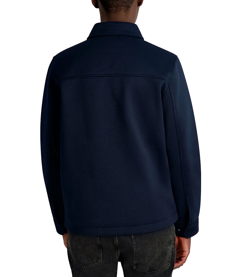 KARL LAGERFELD PARIS Twill Collared Shirt Jacket