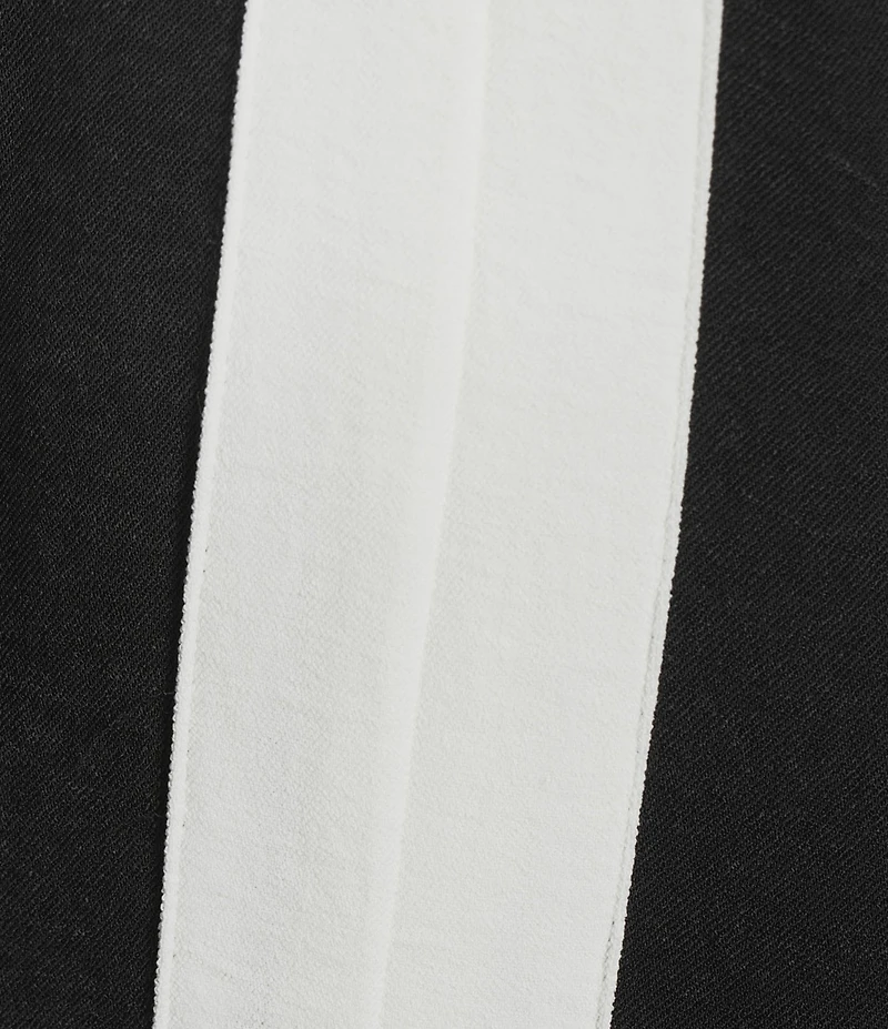 KARL LAGERFELD PARIS V-Neck Contrast Piping Maxi Dress